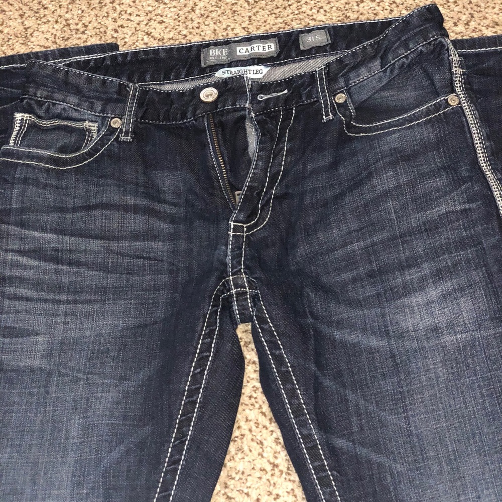 BKE Carter Straight Leg Mens Jeans 31Short